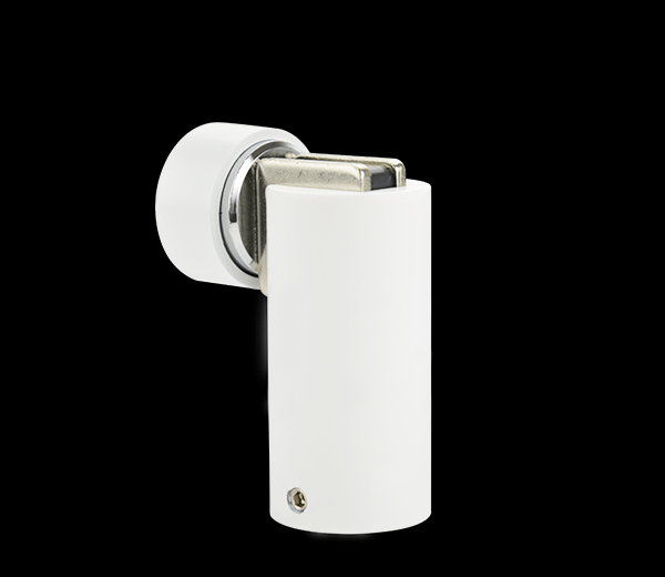 Cylinder Shaped Magnetic Door Stops - White Finish