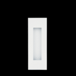 White Finish Sliding Flush Pull - 120mm x 50mm