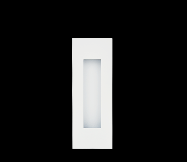 White Finish Sliding Flush Pull - 120mm x 50mm