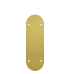 200mm Oval Shaped Door Push Plate - Antique Brass Finish