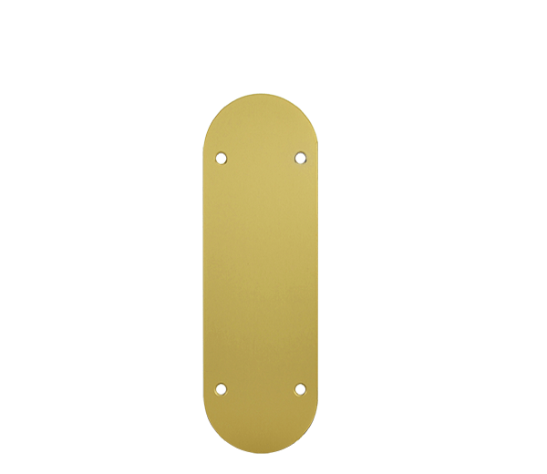 200mm Oval Shaped Door Push Plate - Antique Brass Finish