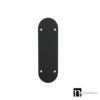 200mm Oval Shaped Door Push Plate - Matt Black Finish