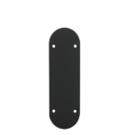 200mm Oval Shaped Door Push Plate - Matt Black Finish
