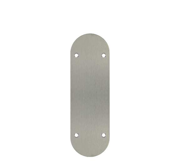 200mm Oval Shaped Door Push Plate - Stainless Steel Finish