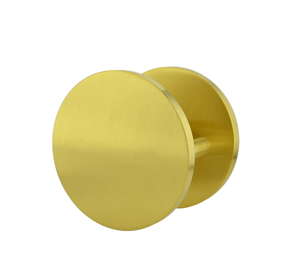Brass Finish 250mm Circular Plate Door Pulls (Pair) - Nash Series