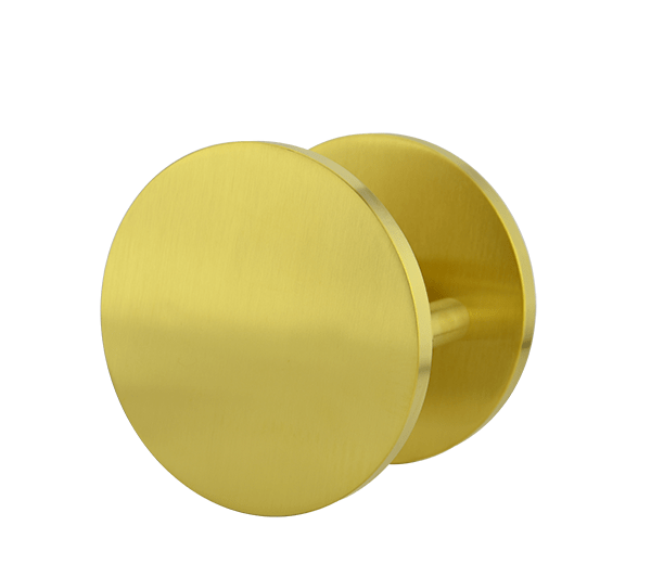 Brass Finish 300mm Circular Plate Door Pulls (Pair) - Nash Series
