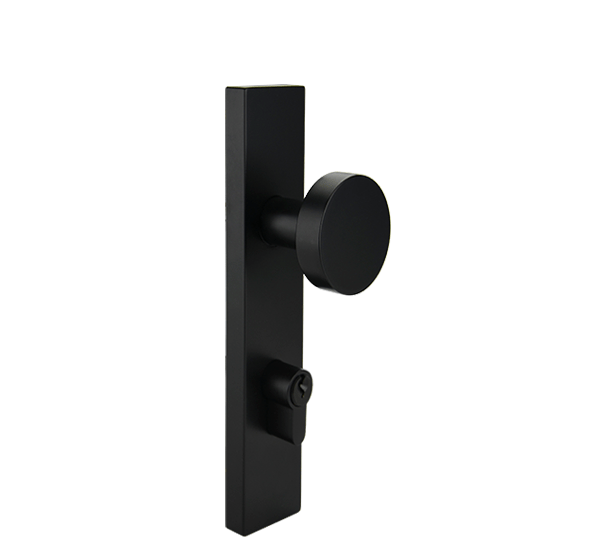Matt Black Finish Entry Door Knob Set - Jasper Series