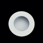 65mm Round Sliding Flush Pull - White Finish