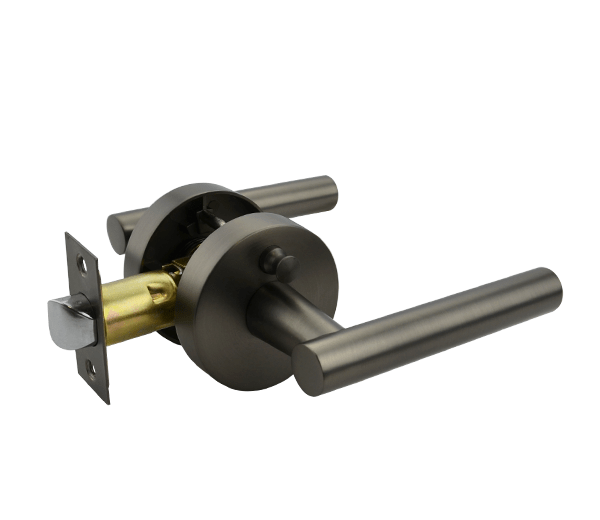 Lachlan Series Privacy Lever Set - Gunmetal Finish