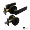 Matt Black Entrance Lock Set with Deadbolt - Preston Series