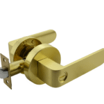 Brushed Brass Finish Privacy Handle Set - Preston Series
