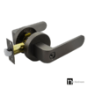 Gunmetal Finish Entrance Lock Set - Preston Series
