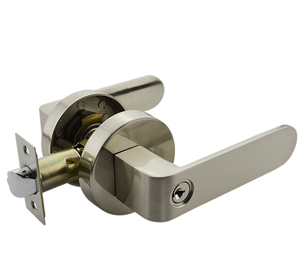 Satin Nickel Entrance Lock Set - Preston Series