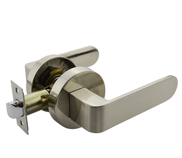 Satin Nickel Passage Handle Set - Preston Series