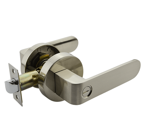 Satin Nickel Privacy Handle Set - Preston Series