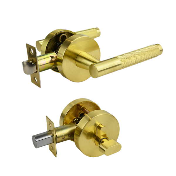 Malbena Series Entrance Lever Lockset - Brushed Brass Finish