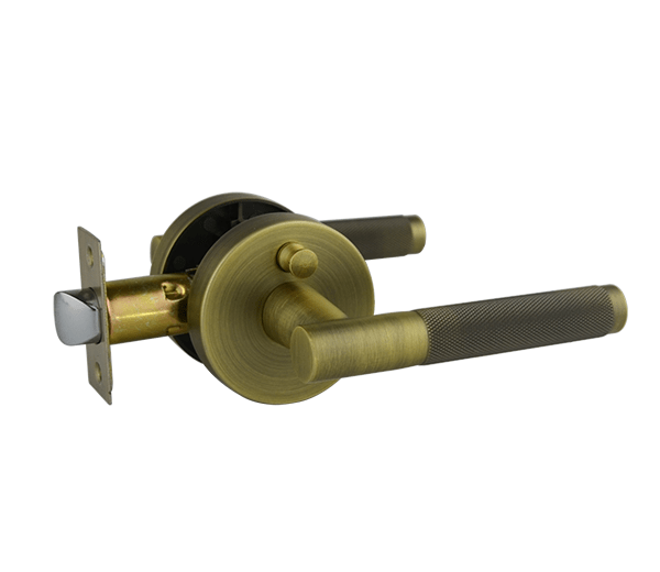 Malbena Series Privacy Lever Set - Antique Brass Finish