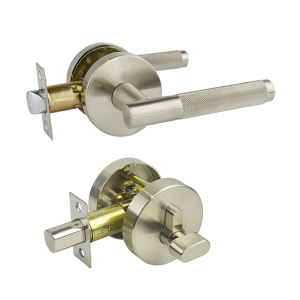 Malbena Series Entry Lever Lockset - Satin Nickel Finish