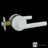 Malbena Series Passage Lever Set - White Finish