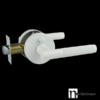 Malbena Series Privacy Lever Set  - White Finish