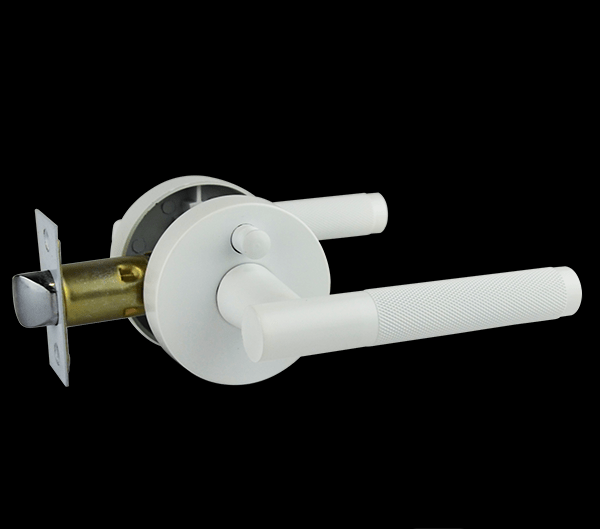 Malbena Series Privacy Lever Set  - White Finish