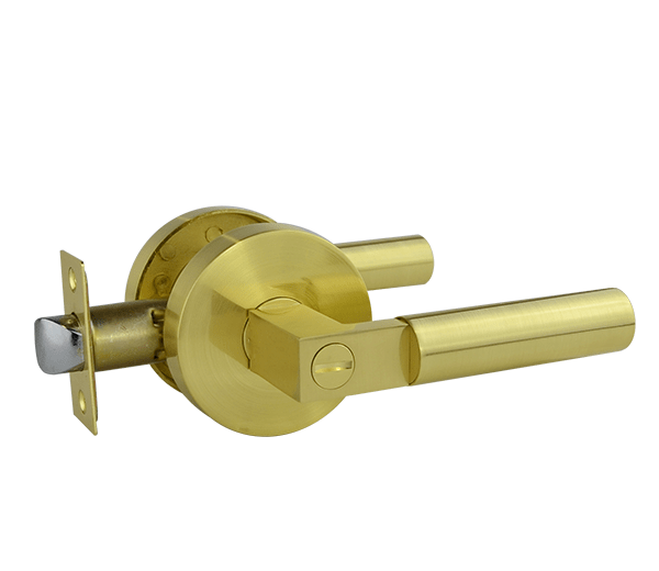 Brushed Brass Finish Privacy Handle Set - Addison Series