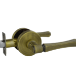 Antique Brass Finish Passage Lever Set - Hillier Series