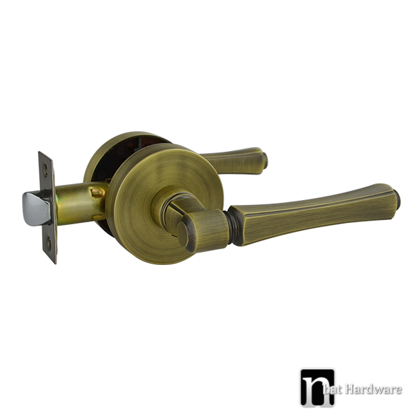 Hillier Series Passage Lever Set - Antique Brass Finish