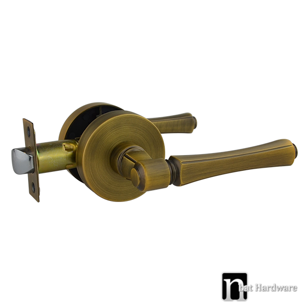 Antique Bronze Finish Passage Lever Set - Hillier Series