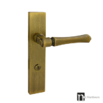 Antique Bronze Rectangular Plated Privacy Set – Hillier Series