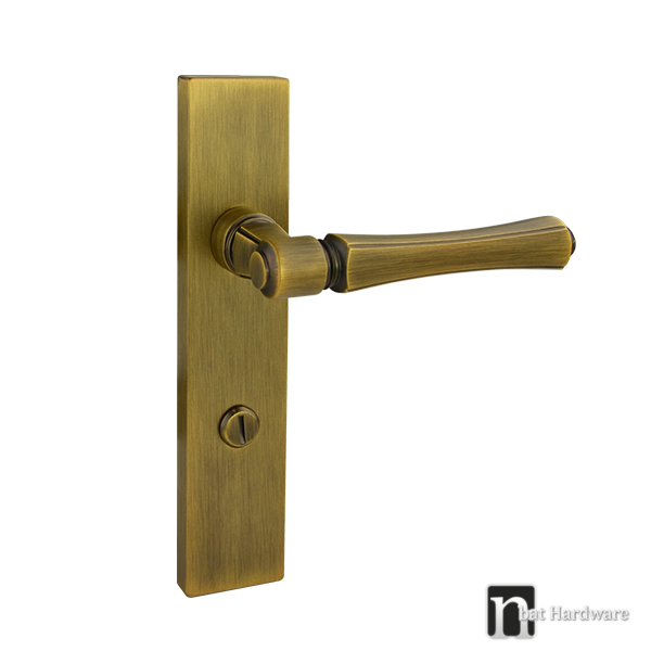 Antique Bronze Rectangular Plated Privacy Set – Hillier Series