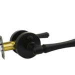 Matt Black Privacy Lever Set  - Hillier Series