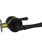 Matt Black Passage Lever Set - Hillier Series