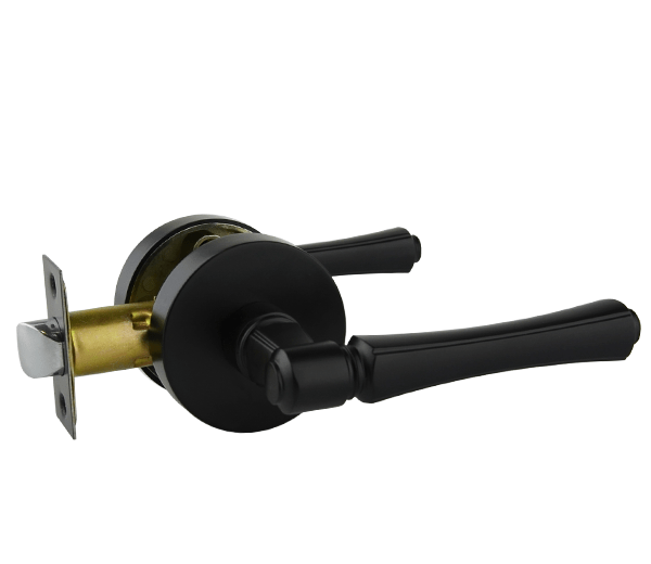 Matt Black Passage Lever Set - Hillier Series