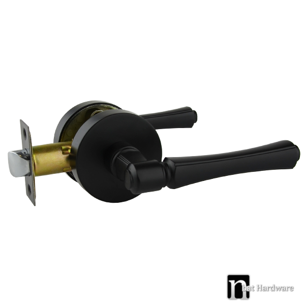 Matt Black Passage Lever Set - Hillier Series