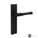 Matt Black Rectangular Plated Dummy Door Handle - Hillier Series