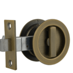Antique Bronze Sliding Round Privacy Set - Maxwell Series