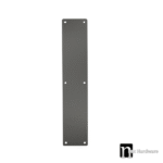400 x 80mm Door Push Plate - Brushed Gunmetal Finish
