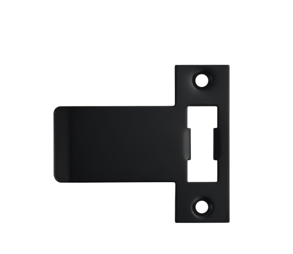 Roller Tongue Latch Extended Strike Plate - Matt Black Finish