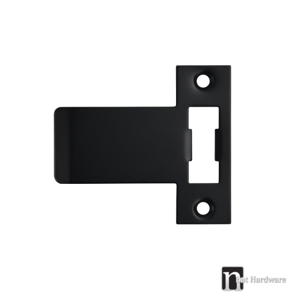 Roller Tongue Latch Extended Strike Plate - Matt Black Finish