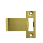 Roller Tongue Latch Extended Strike Plate - Brass Finish