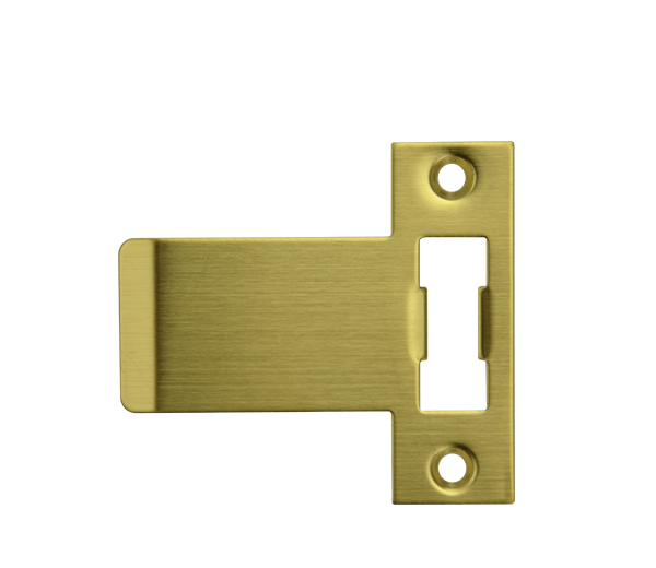 Roller Tongue Latch Extended Strike Plate - Brass Finish