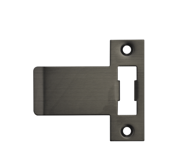 Extended Roller Tongue Latch Strike Plate - Gunmetal Finish