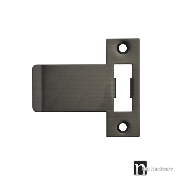 Extended Roller Tongue Latch Strike Plate - Gunmetal Finish