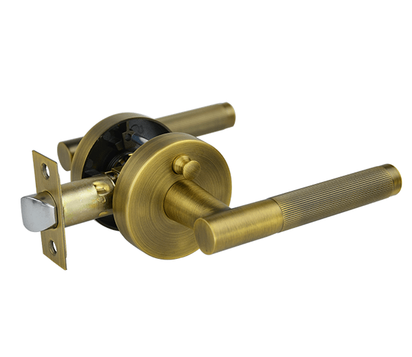 Antique Bronze Finish Privacy Lever Set - Esperance Series