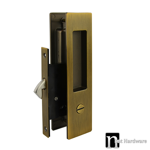 Antique Bronze Sliding Door Privacy Set - Morgan Series