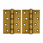 100 x 75 x  3mm  Door Hinges (Pair) - Antique Bronze Finish