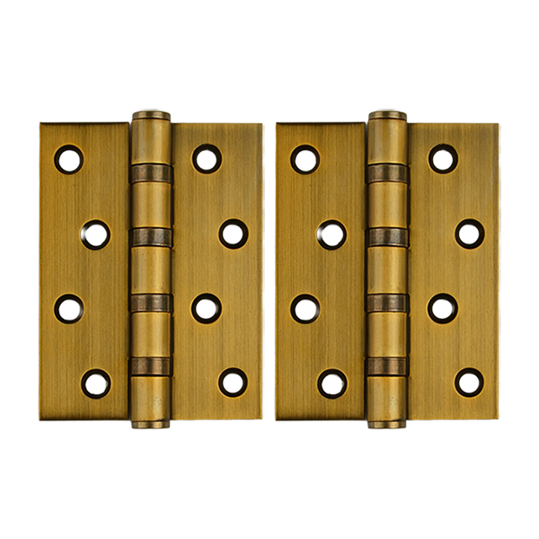 100 x 75 x 3mm Door Hinges (pair) - Antique Bronze Finish