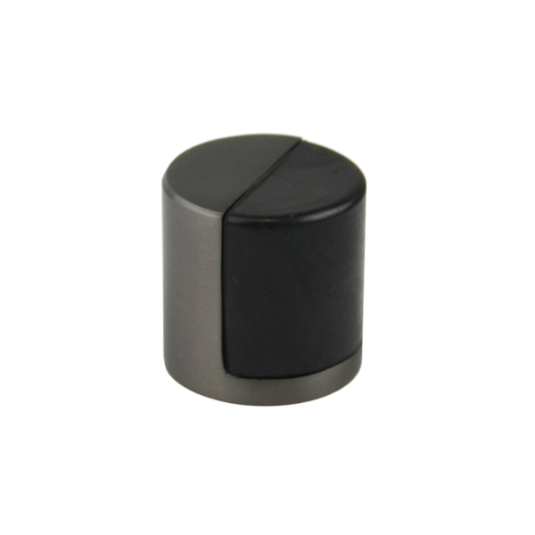 Cylinder Style Rubber Door Stops - Gunmetal Finish