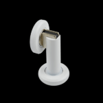 Round Shaped Magnetic Door Stops - White Finish